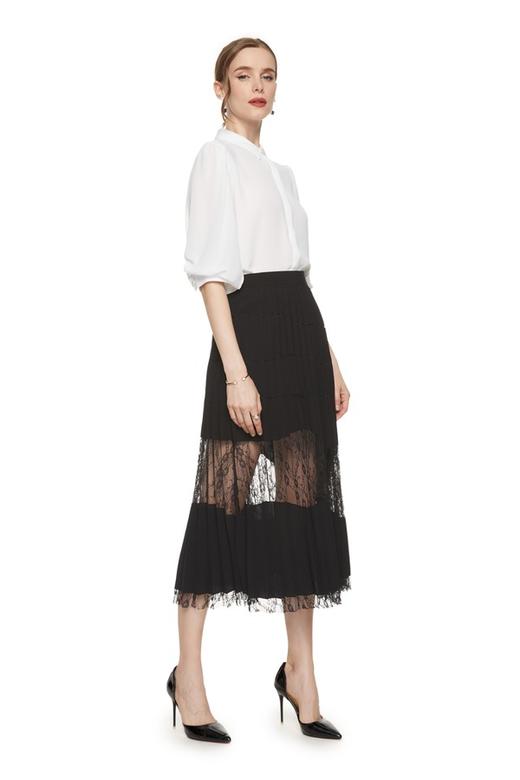 ONLY 花朵扣饰雪纺衬衣 7561 商品图1