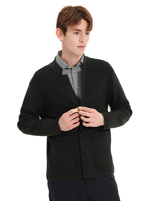 callisto绿色羊毛混纺针织开衫 FSKEJ001C GR 商品图0