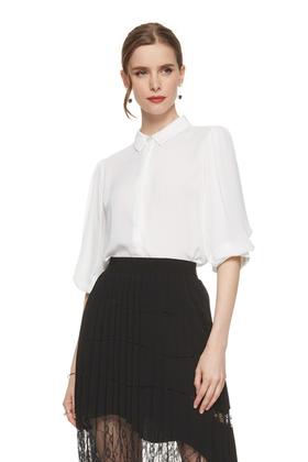 ONLY 花朵扣饰雪纺衬衣 7561