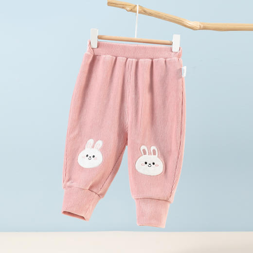 贝贝怡童装宝宝休闲裤秋装女童软萌兔子贴布灯笼裤ZB3CK002 商品图0