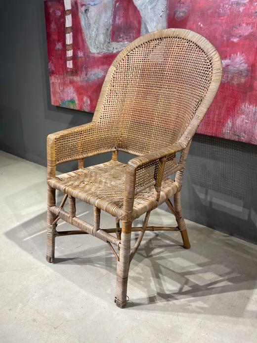 竹结构编藤高斜背凉椅，顺丰包邮 商品图0