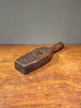 长柄硬木雕葵花纹糕饼模具，顺丰包邮