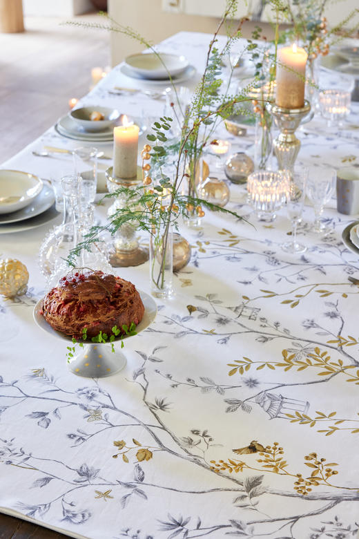 AT邸尔铂·法国进口奢华家纺MÉSANGES雀之灵系列桌品艺术桌布 商品图1