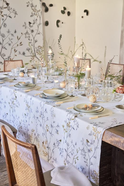 AT邸尔铂·法国进口奢华家纺MÉSANGES雀之灵系列桌品艺术桌布 商品图3