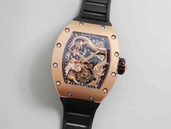 TW厂理查德米勒RM057成龙盘龙陀飞轮腕表-明星同款