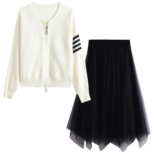 新款时尚气质中长款真两件打底毛衣裙CC-w8302 商品图4