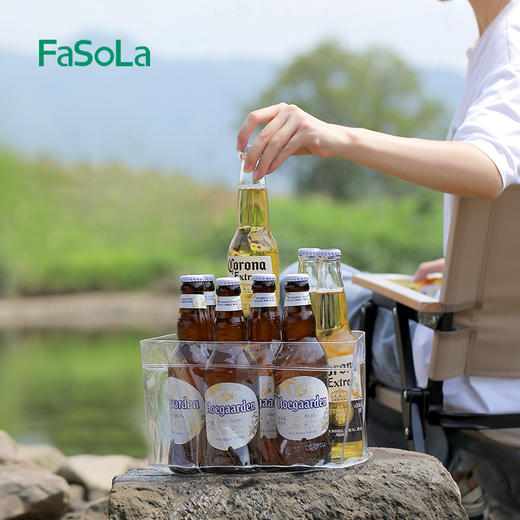 FaSoLa可折叠水桶户外旅行便携式大容量储水桶水盆透明洗衣盆大号 商品图4