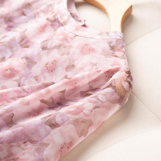 2023夏季新款雪纺衫五分袖衬衫女大码T恤圆领小衫5016 商品图3