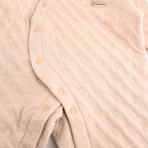 棉果果秋冬新疆彩棉空气层偏襟连体衣哈衣爬服M401720622118 商品图1