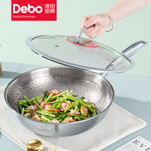 Debo德铂费迪南德纯钛物理不粘炒锅炒菜锅 商品图2
