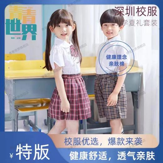 深圳校服小学生夏季礼服(男款)(女款)套装 青青世界特版 商品图0