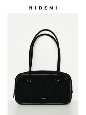 HIDEMI 麂皮波士顿两用包 可手提可腋下肩背 棕色/黑色/深咖色