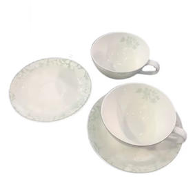 韩国进口HANKOOK绿色婚纱咖啡杯套装4件