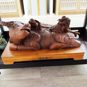 牧牛图°竹根雕摆件