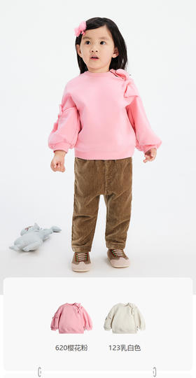 jnby  23年秋款  空气层蝴蝶结套头卫衣  YN9411490