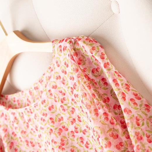 2023夏季新款雪纺衫五分袖衬衫女大码T恤圆领小衫5018 商品图3