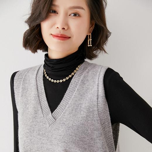 【100%羊毛搭配神器】澳洲美利奴羊毛马甲 圆领v领两款4色可选 百搭简约秋冬羊毛马甲 商品图2