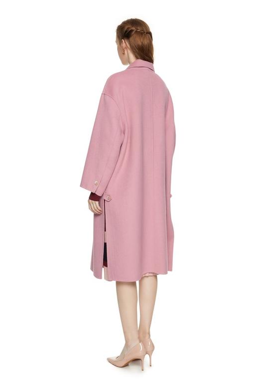 LNNNS 粉色侧开衩羊毛大衣 8054 商品图3