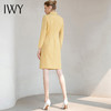 IWY/高端洋气黄色连衣裙长袖主持人职业装女时尚双排扣西装裙233043Q1 商品缩略图2