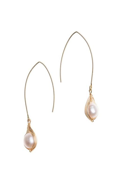 OUDAL奥黛儿 水滴造型绕线珍珠耳环 3534 商品图1