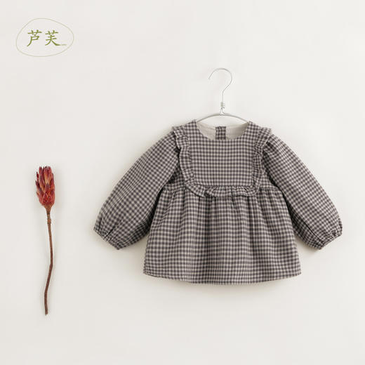 【马克珍妮 芦芙】秋装 法式灯芯绒纯棉木耳边衬衫 231572 商品图0