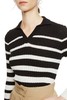 SUMMER & SAGE 黑白条纹小V领毛衫 7812 商品缩略图3