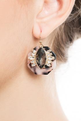 AUGUST 1 EIGHT 大眼睛造型锆石耳坠 4101