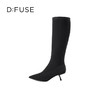 Dfuse迪芙斯秋冬新款尖头细跟高跟弹力长靴瘦瘦靴DF34117079 商品缩略图5