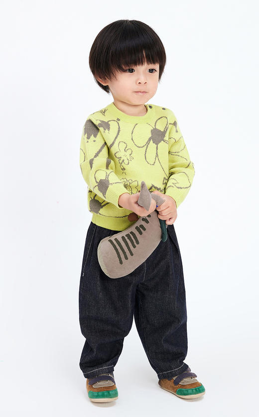 jnby  23年秋款  柔软提花长袖套头毛衫 YN9311390 商品图3