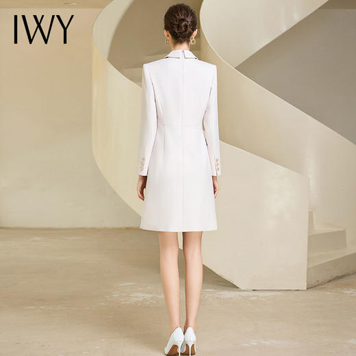 IWY/高端杏色连衣裙女西装裙气质时尚女装主持人礼服通勤装233023Q1 商品图2