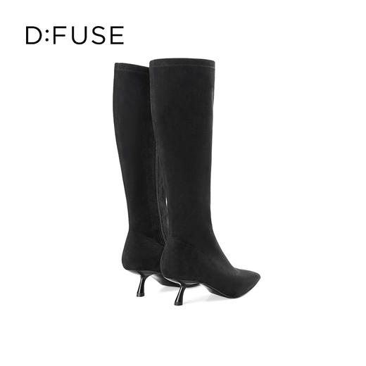 Dfuse迪芙斯秋冬新款尖头细跟高跟弹力长靴瘦瘦靴DF34117079 商品图7