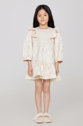 jnby  23年秋款  精致提花短袖连衣裙  1N9G11690