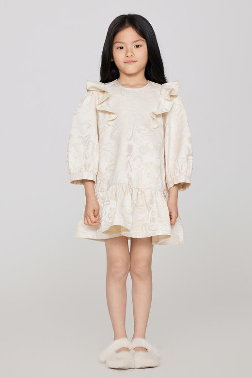 jnby  23年秋款  精致提花短袖连衣裙  1N9G11690 商品图0