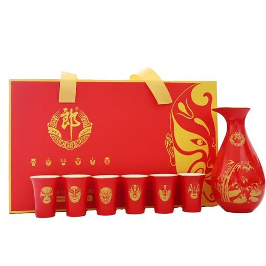 
【积分兑换】郎酒 脸谱酒具礼盒装 红色（1个分酒器+6个小酒杯） 商品图0