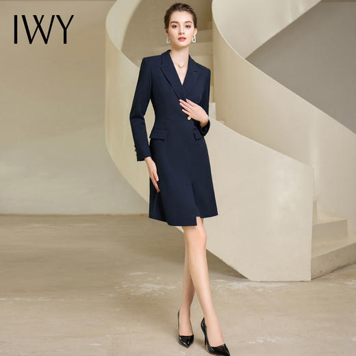 IWY/秋冬比亚迪王朝工作服秋季新品高端藏青色西装女主持人职业233023Q1 商品图1