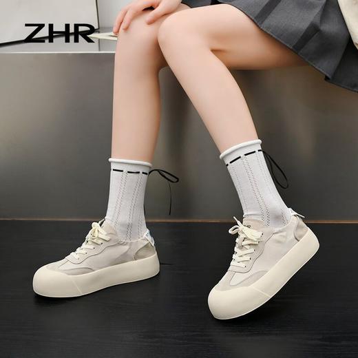 ZHR板鞋ulzzang运动鞋女2023年新款学生百搭盐系ins潮休闲时尚鞋 商品图1