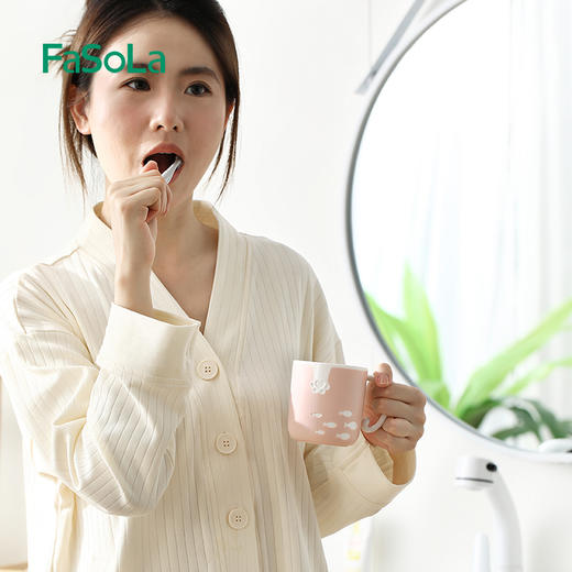 FaSoLa牙刷杯家用防摔漱口杯男孩女孩情侣可爱创意儿童洗漱牙缸 商品图9