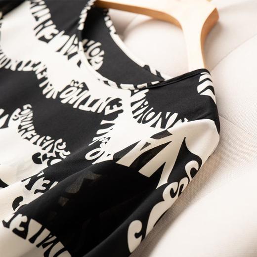 2023夏季新款雪纺衫短袖衬衫女大码T恤圆领小衫洋气5011 商品图2