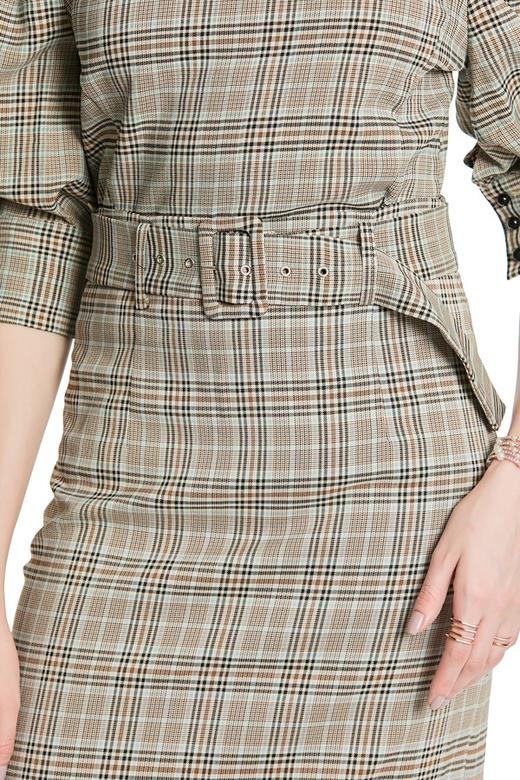 AVA 复古格纹束腰套装 3457 商品图4