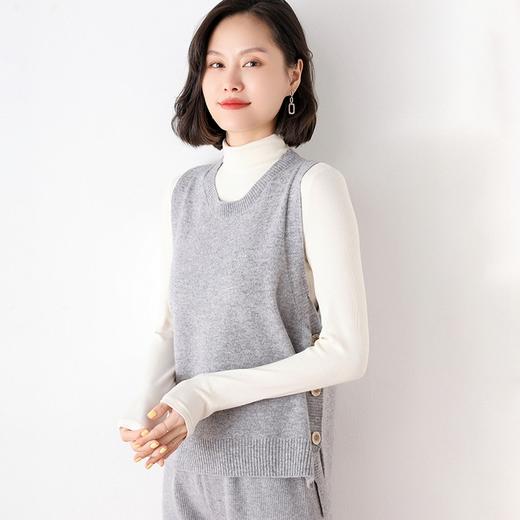 【100%羊毛搭配神器】澳洲美利奴羊毛马甲 圆领v领两款4色可选 百搭简约秋冬羊毛马甲 商品图8