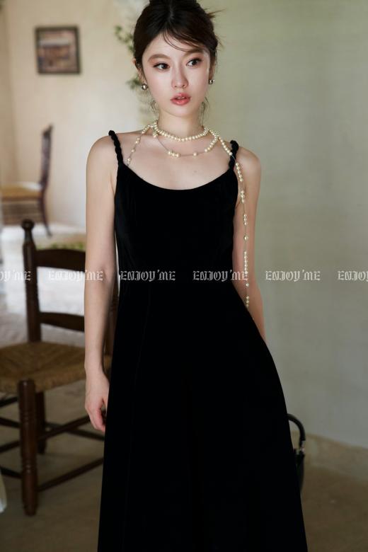 【门店同款】秋季浪漫主义-麻花肩带丝绒吊带裙 154157588 商品图5