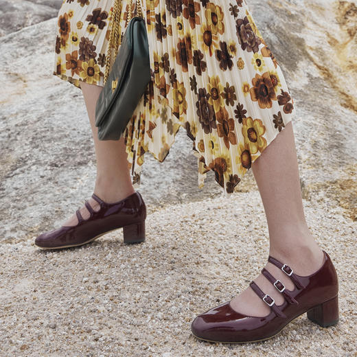 Julia Heuer 法式圆头粗跟玛丽珍鞋 商品图5