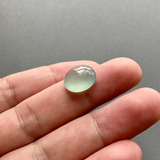 高冰种蓝水翡翠大蛋面鸽子蛋 商品图7