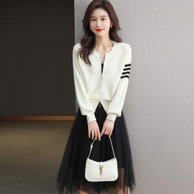 新款时尚气质中长款真两件打底毛衣裙CC-w8302