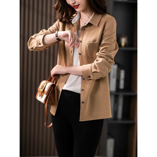 【现货7天】休闲衬衫女设计感小众2023秋季新款上衣韩版显瘦通勤长袖内搭 商品图3