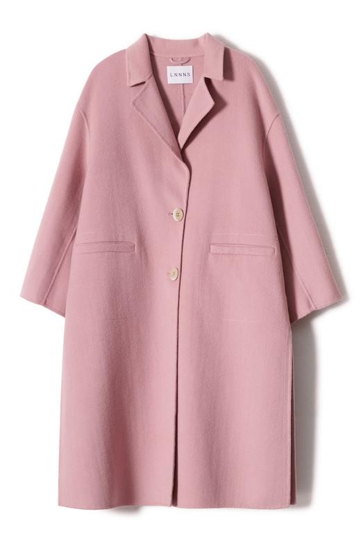 LNNNS 粉色侧开衩羊毛大衣 8054 商品图5
