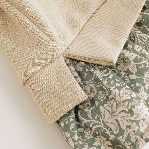 【马克珍妮 芦芙】秋装新款 纯棉碎花下摆拼接卫衣 231755 商品图4