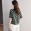 2023夏季新款雪纺衫短袖衬衫女大码T恤圆领小衫洋气5025 商品缩略图2