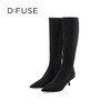 Dfuse迪芙斯秋冬新款尖头细跟高跟弹力长靴瘦瘦靴DF34117079 商品缩略图6