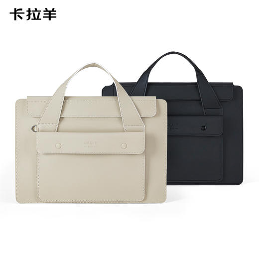 卡拉羊风琴式电脑拎包简约日常上班通行男出差商务女手提电脑包CX1005+1005L 商品图1